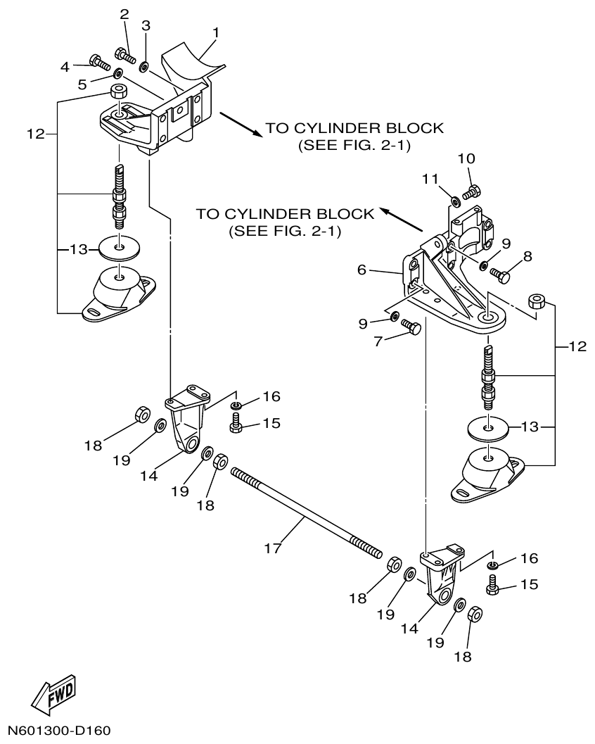 Yamaha ME422STIP2 (N601)STIP1(N611) MOUNTING parts diagram